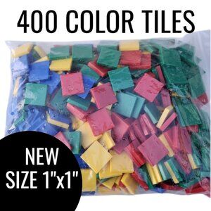 NEW 400 Square Color Tiles Math Manipulatives Sorting Stacking Comparing Blocks